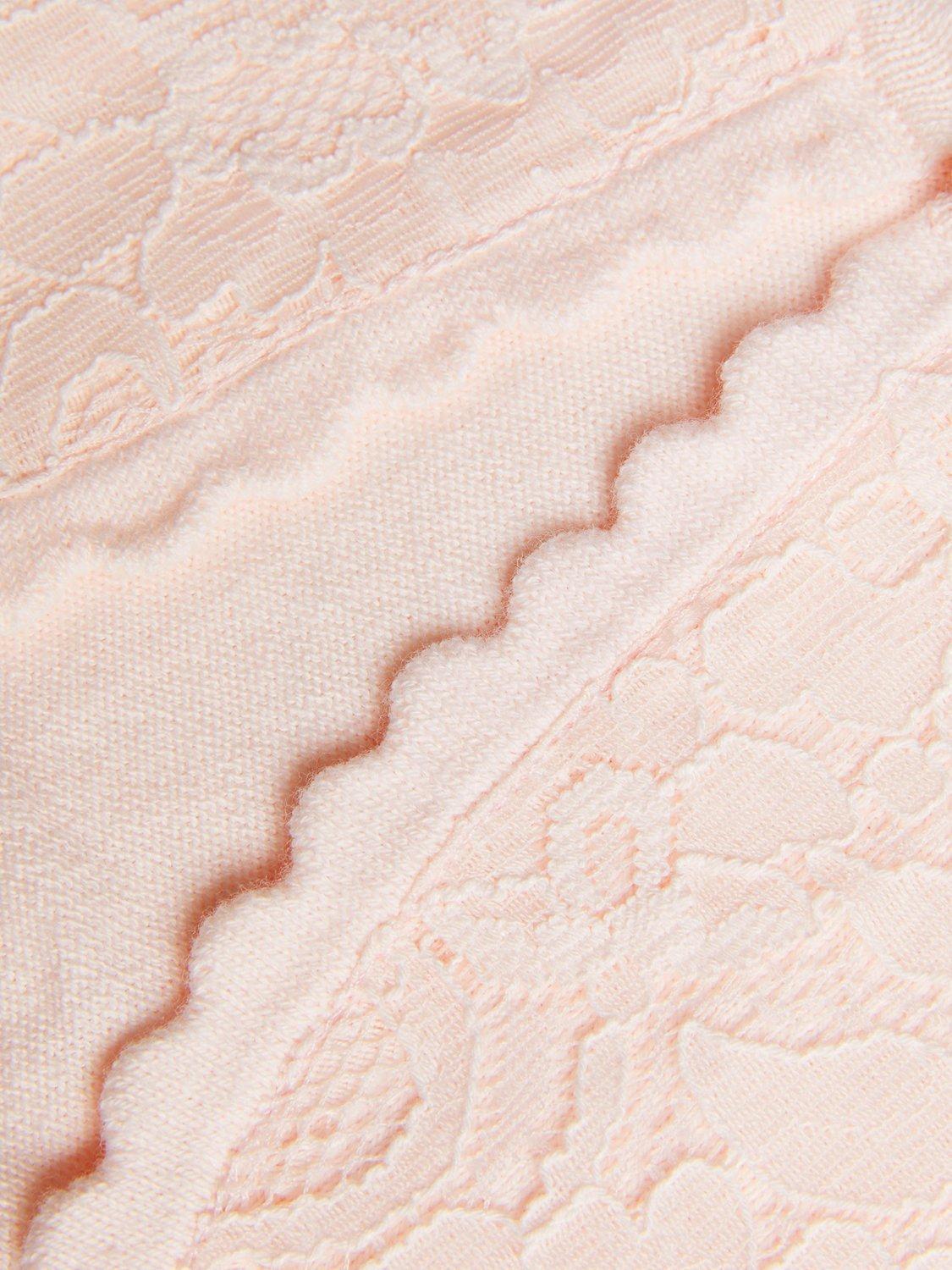 Product image 3 of 3, which shows Monsoon Baby Lace Cardigan, Pink, 6-12 months