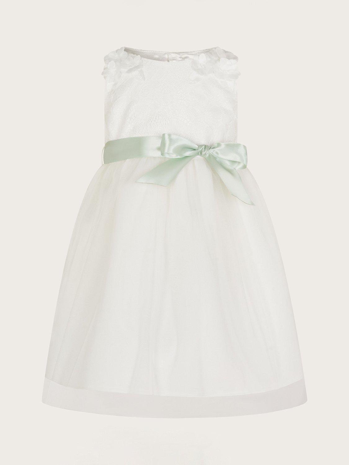 Monsoon Baby Freya Scuba Bridesmaid Dress, Ivory