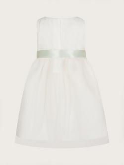 Monsoon Baby Freya Scuba Bridesmaid Dress, Ivory - view 2, Ivory