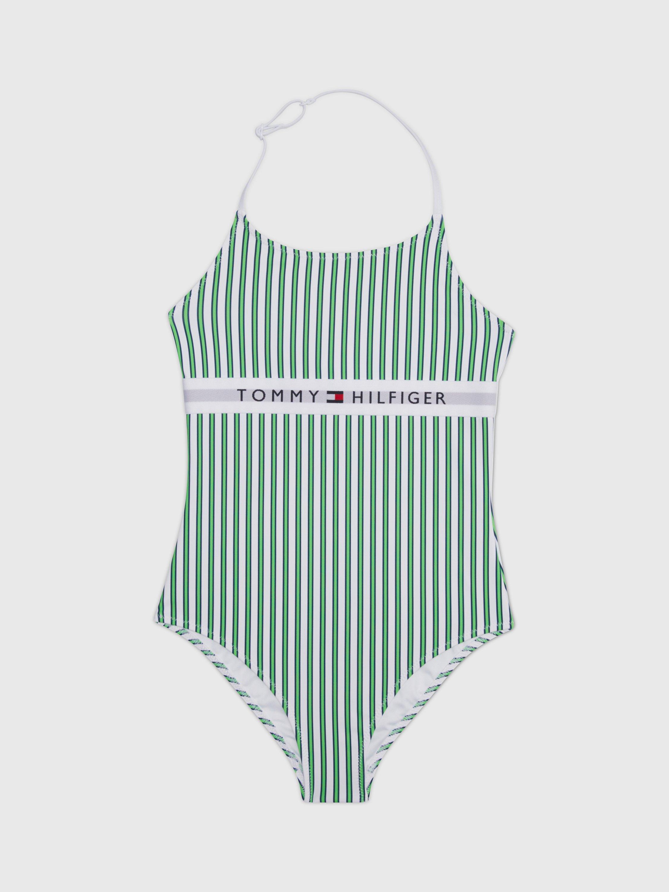 Tommy Hilfiger Kids' One-Piece Swimsuit, Green