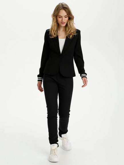KAFFE Kinnie Sporty Sleeve Blazer - view 2, Black/Chalk