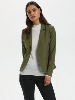 KAFFE Jillian Jillian Notch Lapel Blazer, Grape Leaf, Grape Leaf