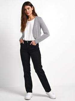 KAFFE Ankra Metallic Bolero Cardigan - view 2, Grey Melange