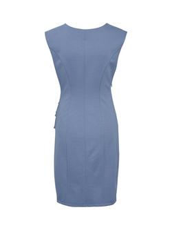Kaffe India Sleeveless Cocktail Dress, Quiet Harbor - view 2, Quiet Harbor