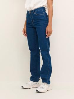 KAFFE Vicky Straight Leg Jeans - view 2, Blue Washed Denim