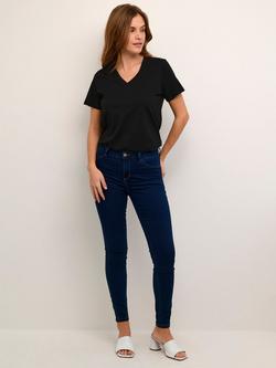 KAFFE Marin V-Neck T-Shirt, Black Deep