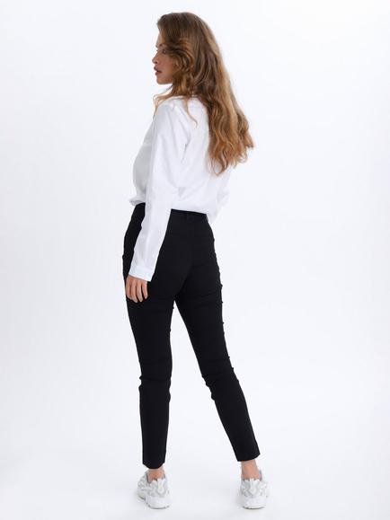 KAFFE Lea Chino Trousers - view 2, Deep Black