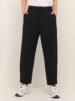 KAFFE Merle Cropped Suit Trousers, Black Deep