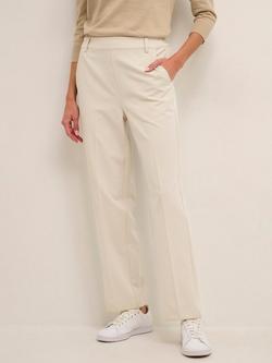 KAFFE Sakura Slim Tailored Trousers, Antique White