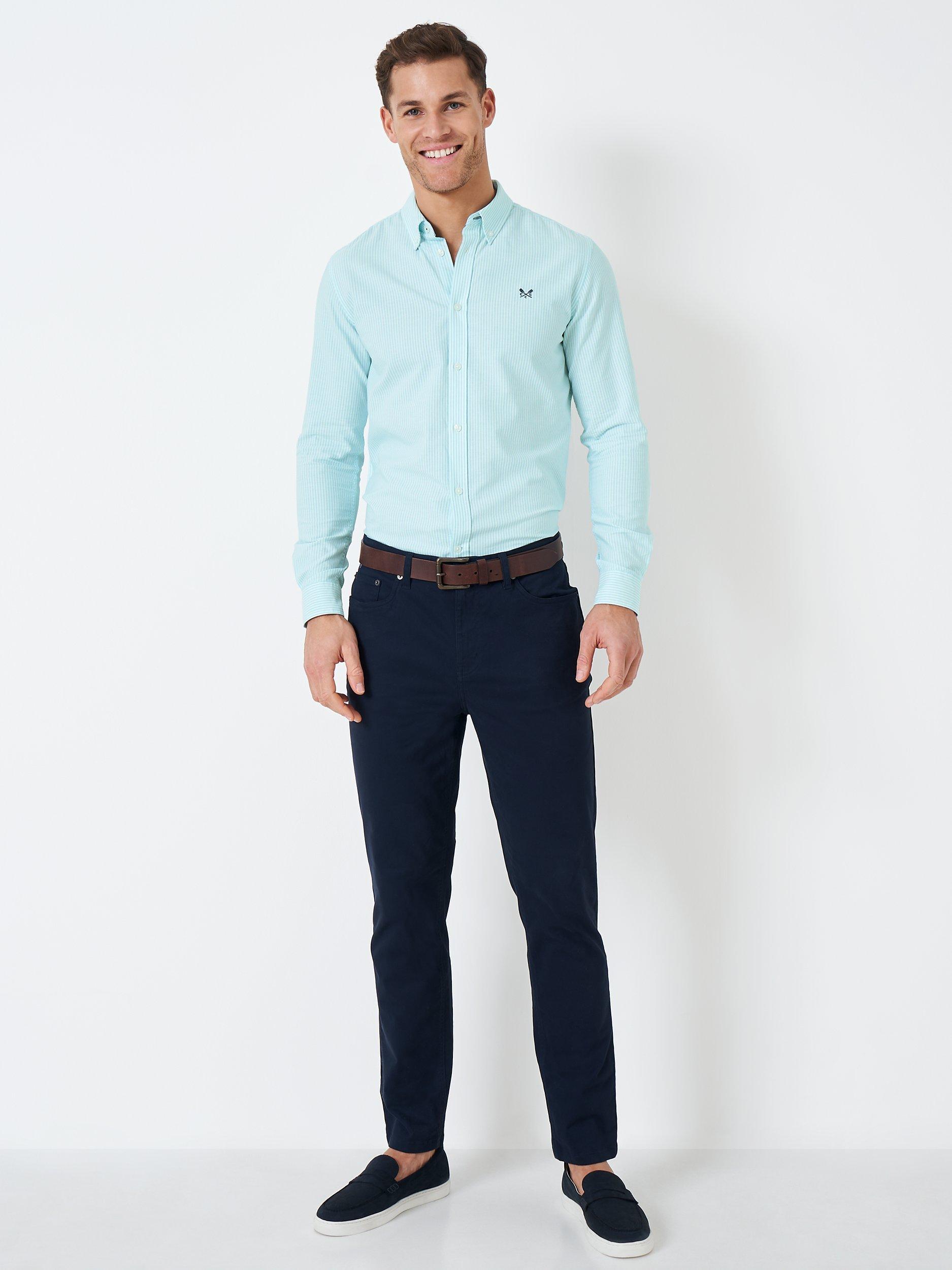 Crew Clothing Slim Fit Long Sleeve Oxford Shirt, Mint Green