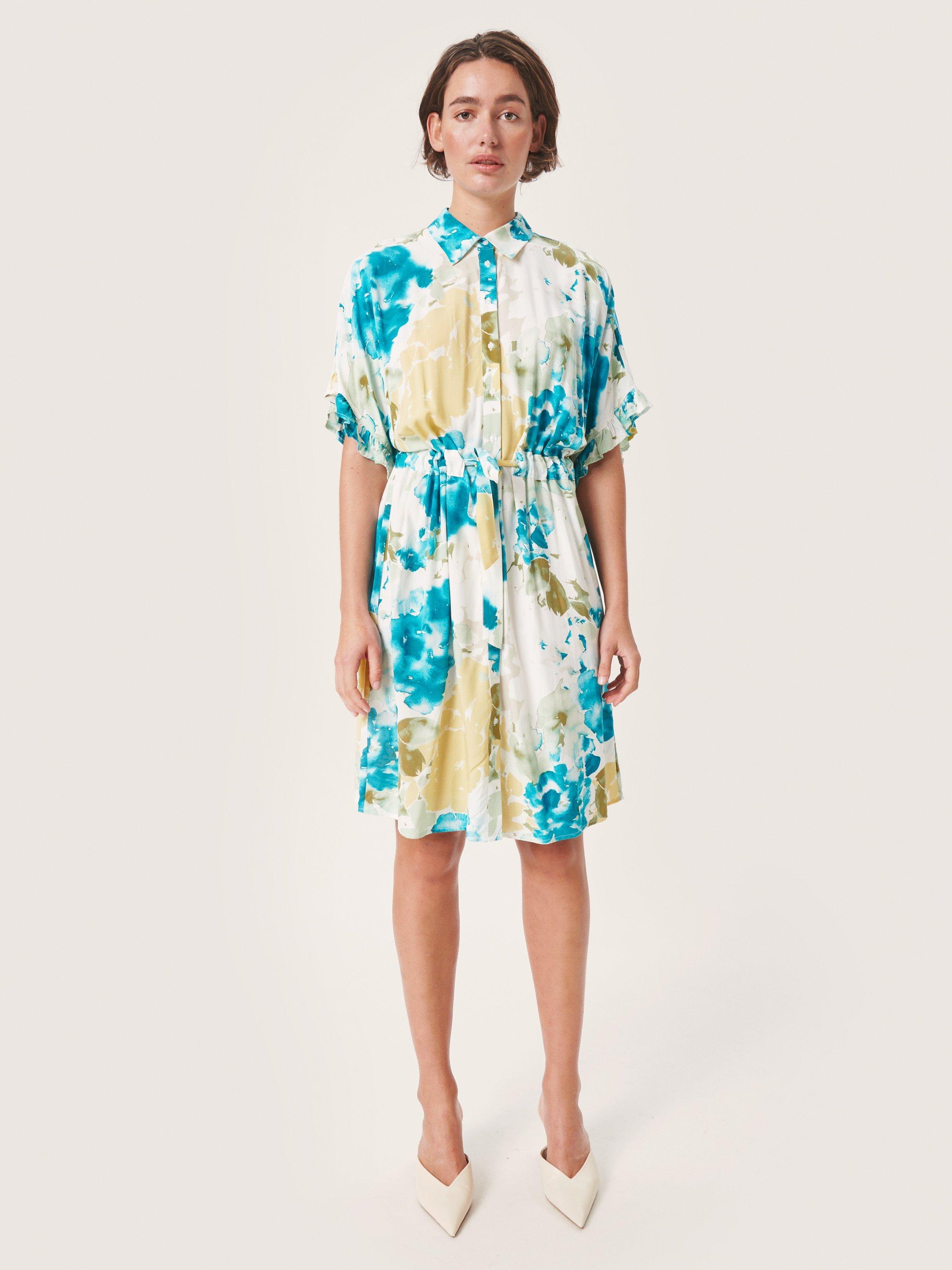 Soaked In Luxury Saphira Shirt Dress, Deep Lake