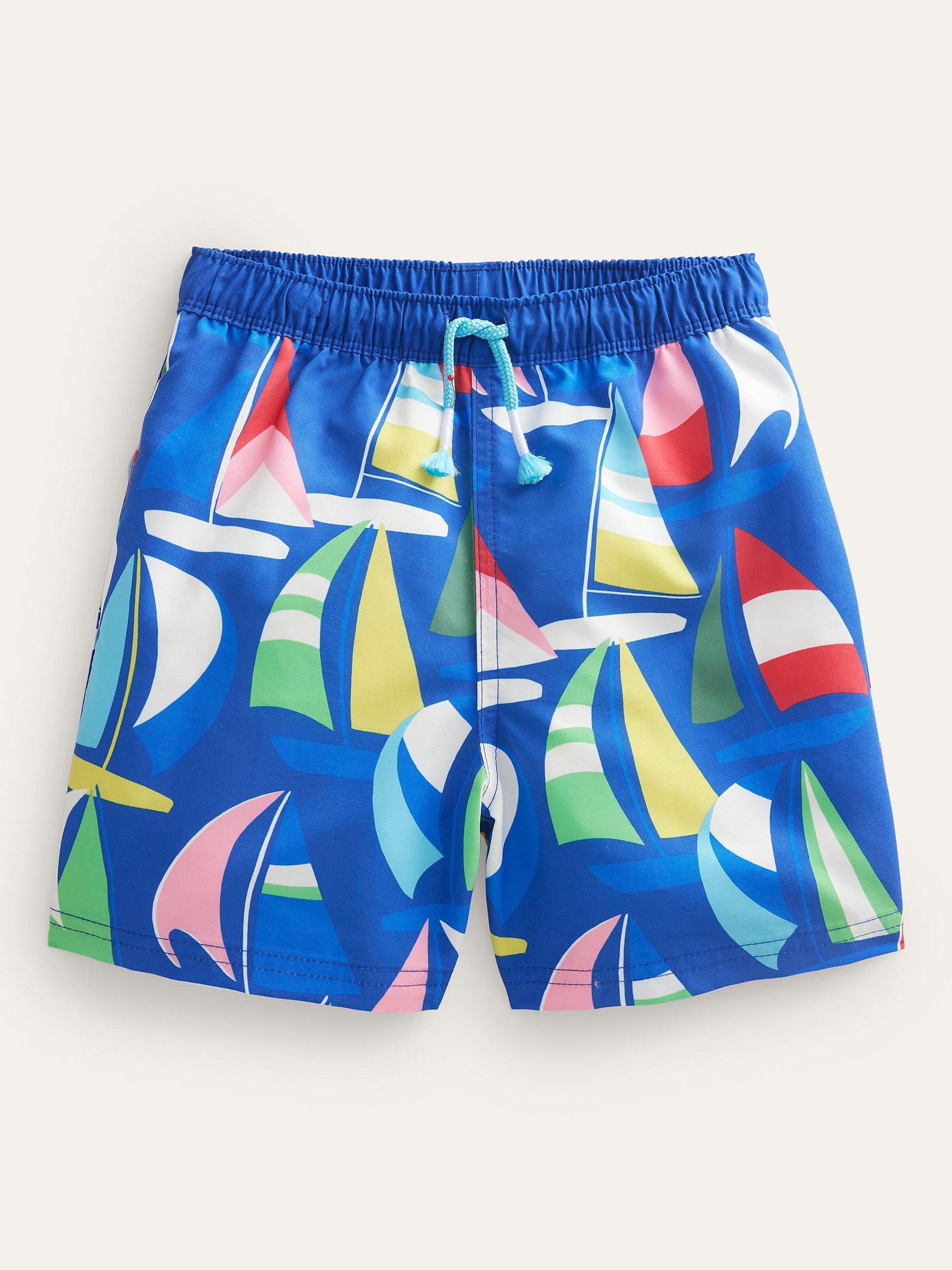 Mini Boden Kids' Swim Shorts, Bluing