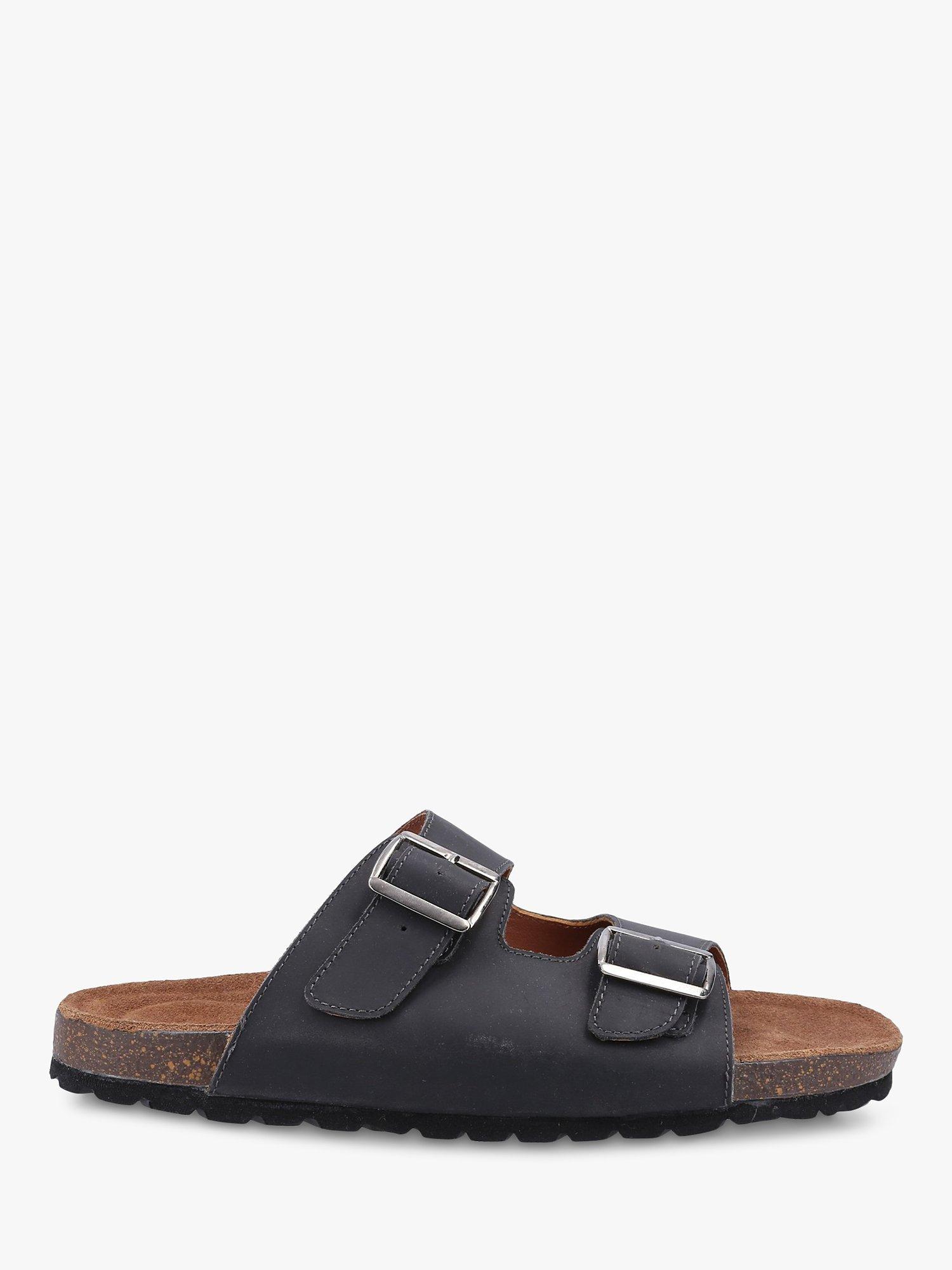 Hush Puppies Nash Leather Sliders, Black