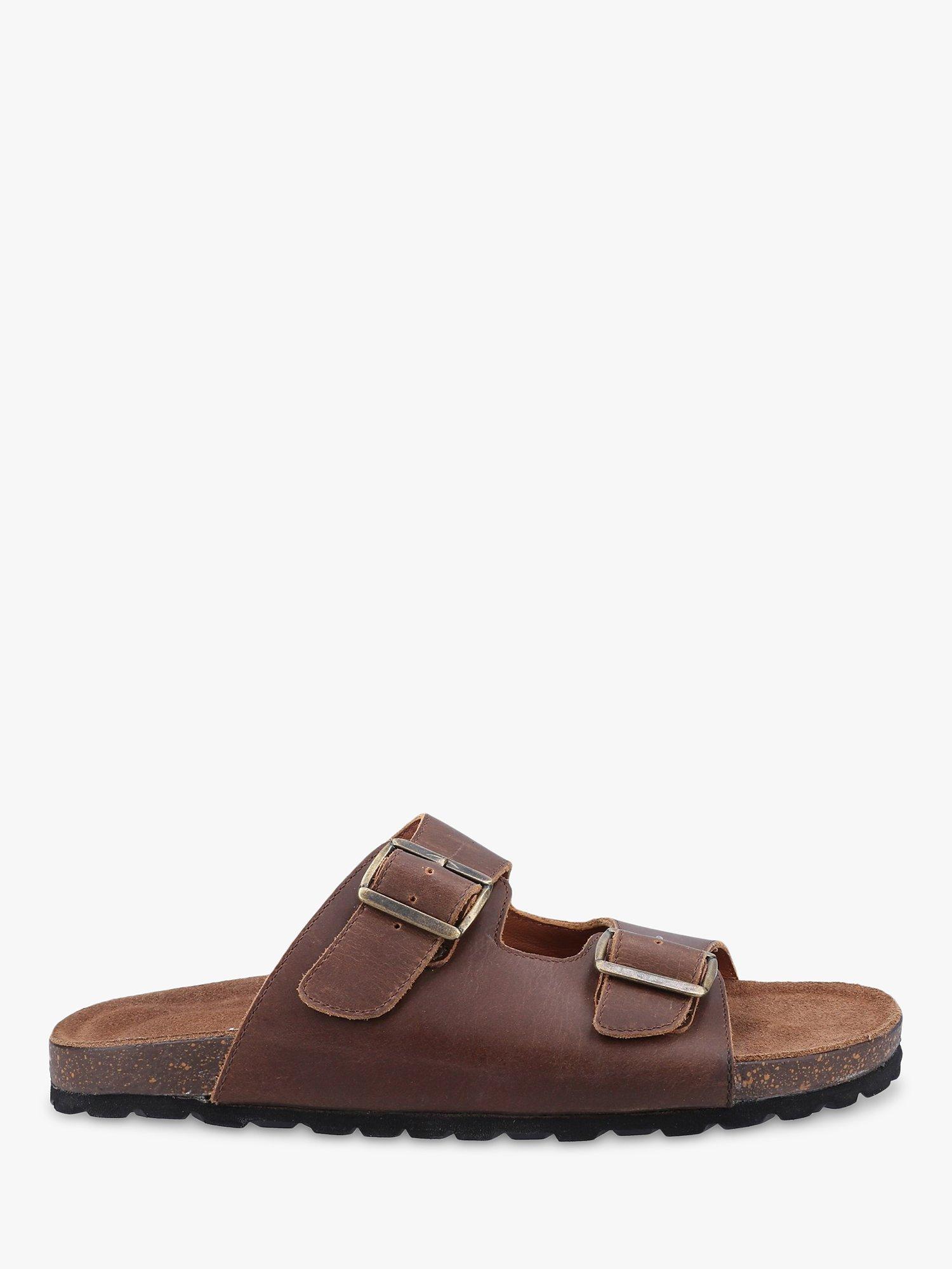 Hush Puppies Nash Leather Sliders, Brown
