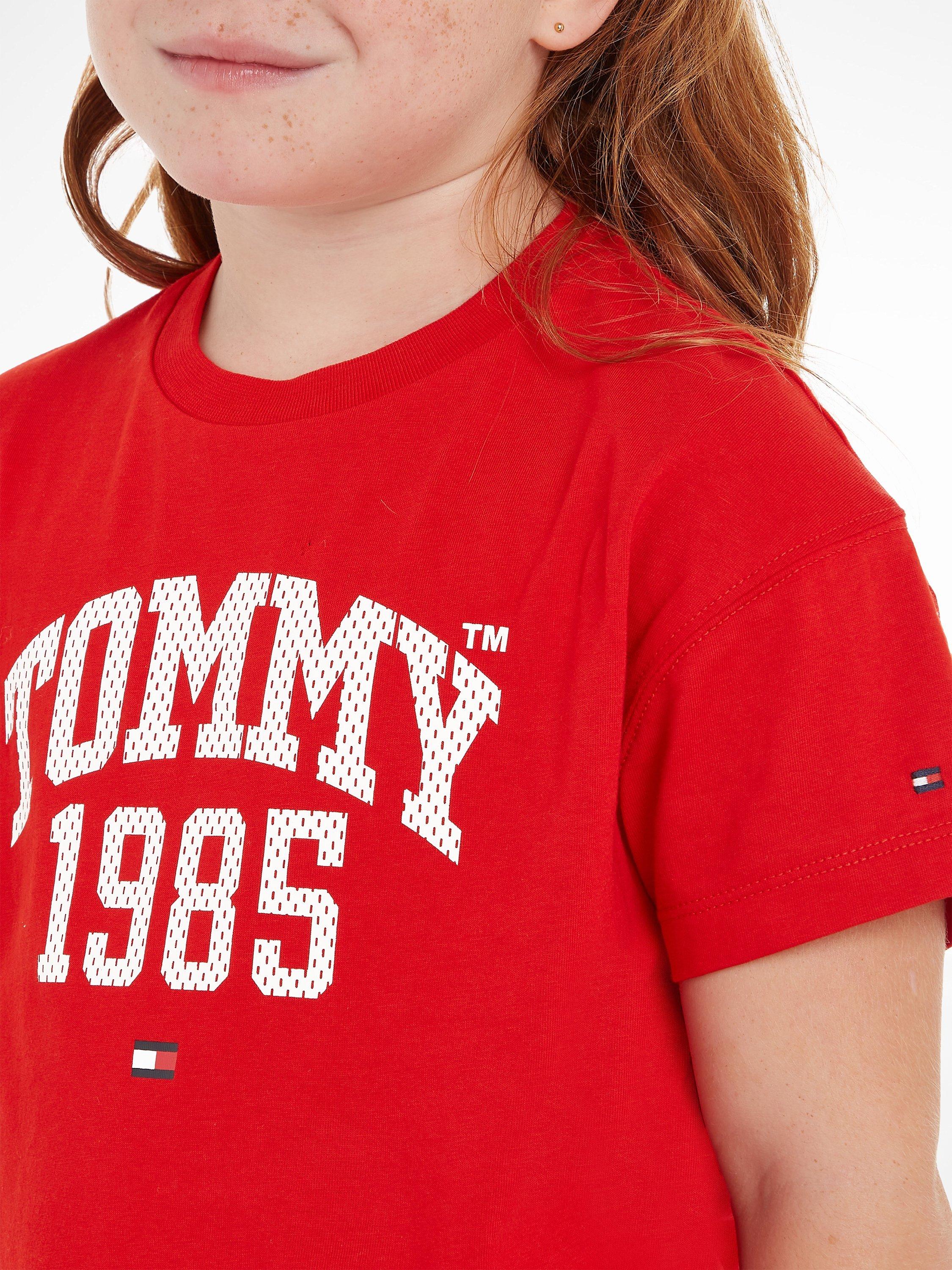 Tommy Hilfiger Kids Varsity T-shirt, Deep Crimson