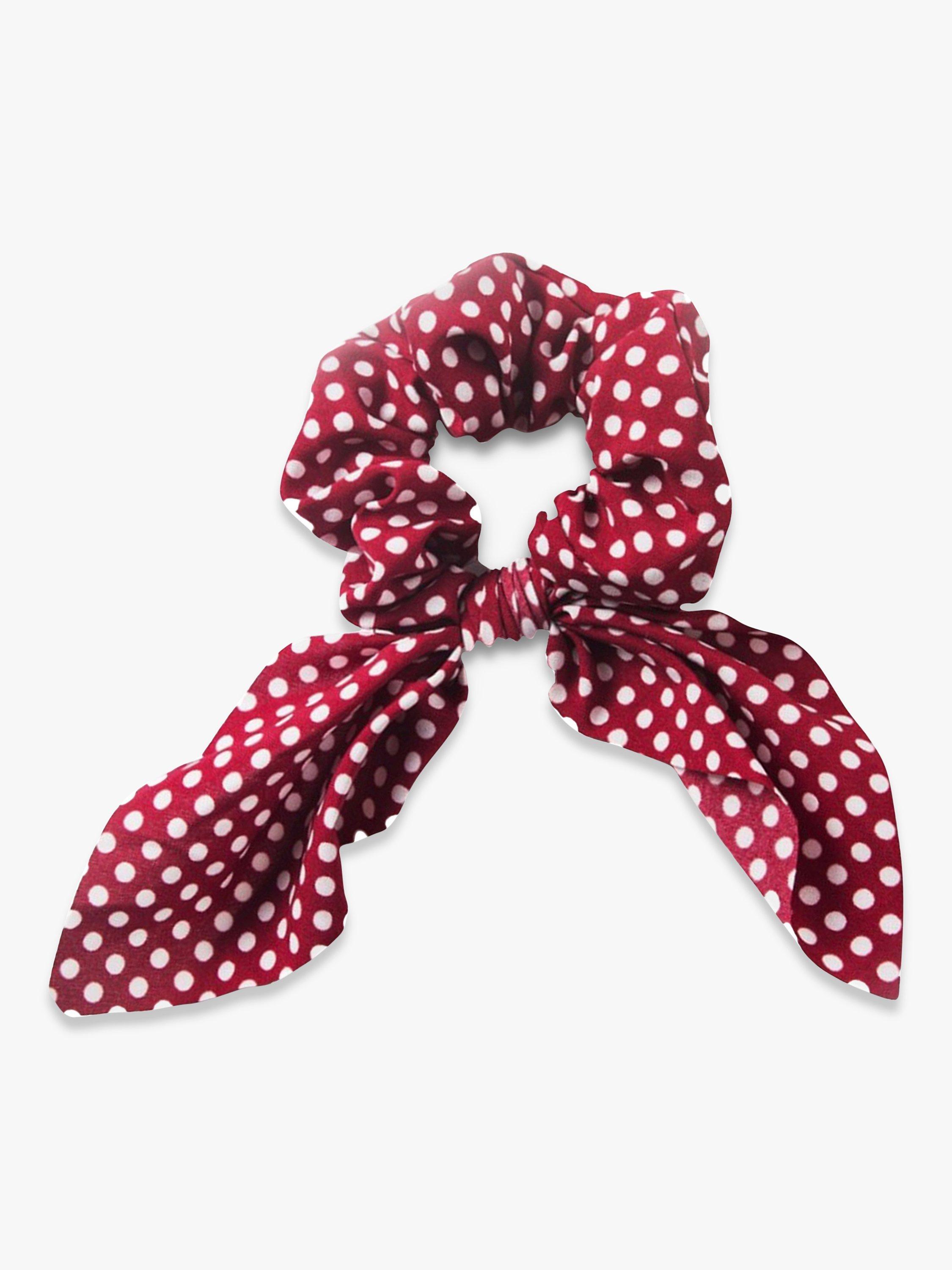 Product image 2 of 4, which shows HotSquash Polka Dot Scrunchies, Pack of 3, Multi