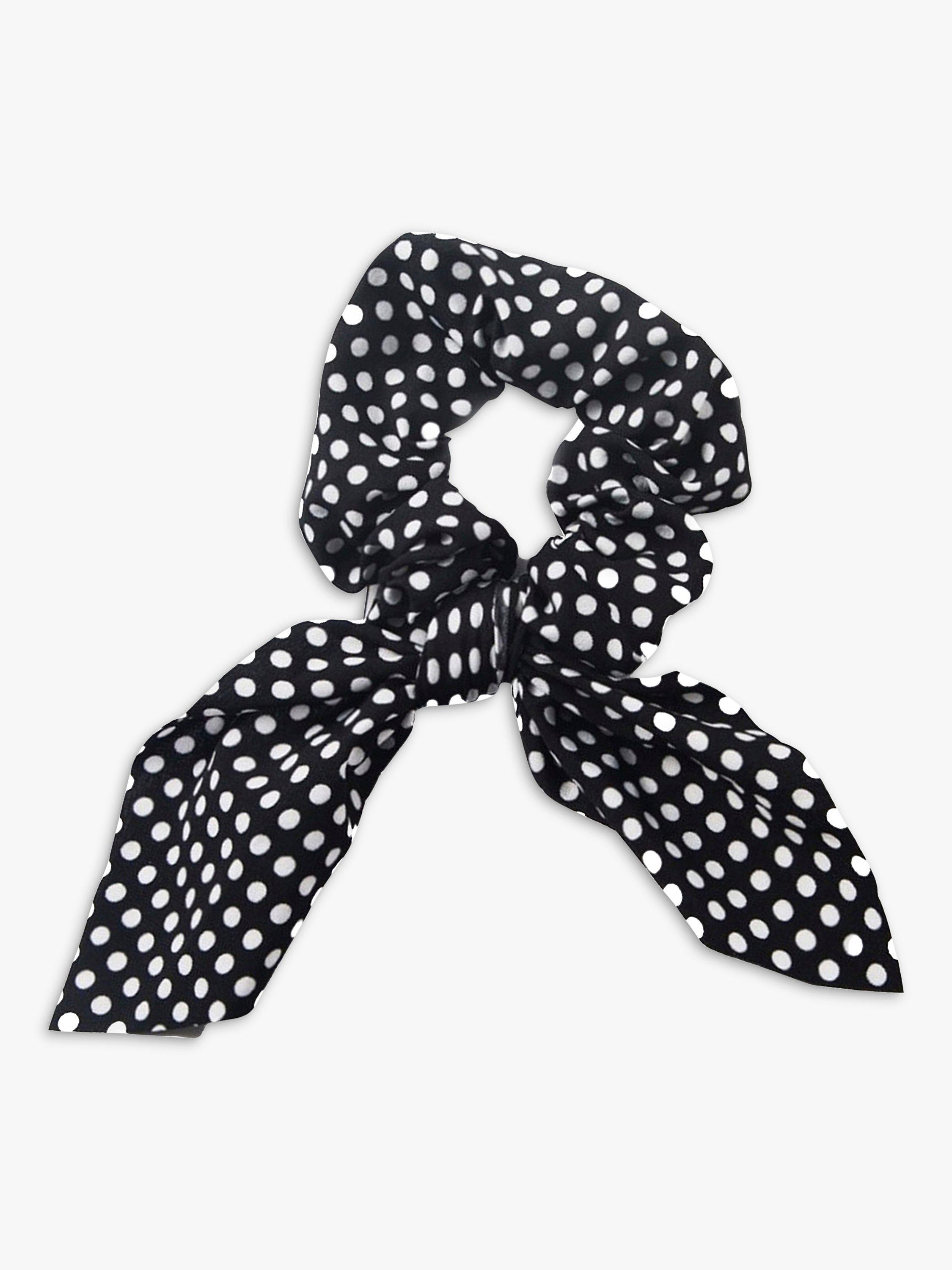 Product image 3 of 4, which shows HotSquash Polka Dot Scrunchies, Pack of 3, Multi