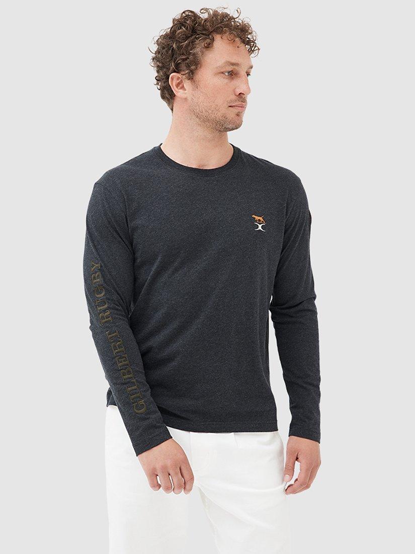 Gilbert X Rodd & Gunn North Harbour Long Sleeve T-Shirt, Charcoal