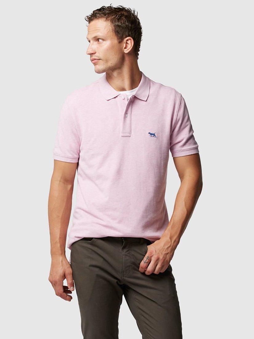 Rodd & Gunn The Gunn Cotton Slim Fit Short Sleeve Polo Shirt, Lotus, L