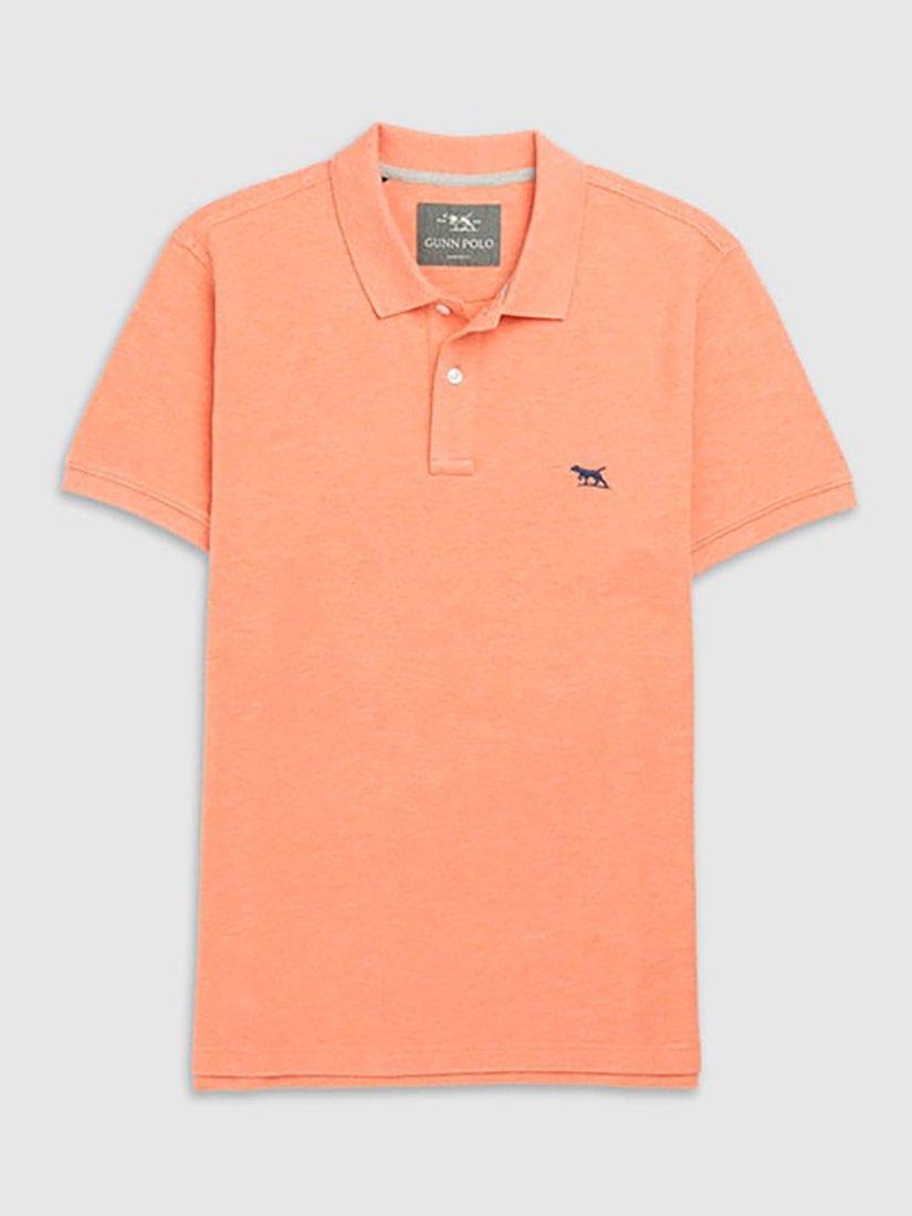 Product image 4 of 5, which shows Rodd & Gunn The Gunn Cotton Slim Fit Short Sleeve Polo Shirt, Salmon, XS