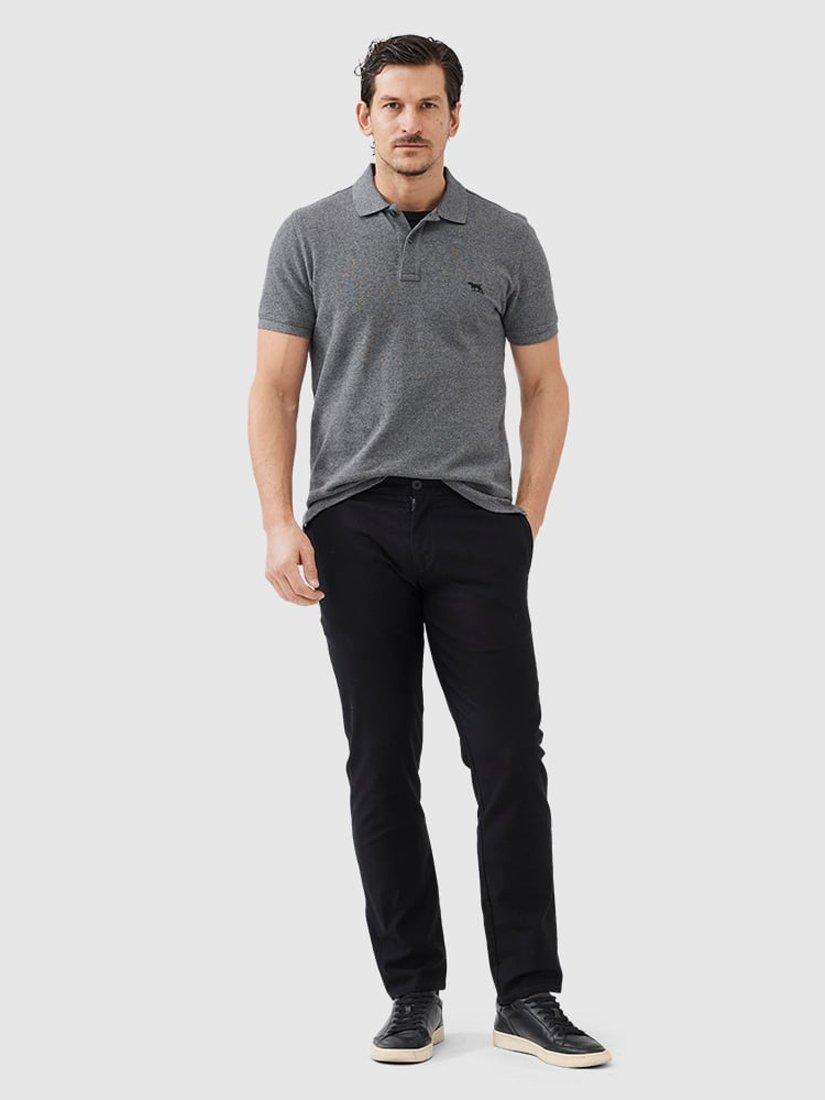 Product image 2 of 5, which shows Rodd & Gunn The Gunn Cotton Slim Fit Short Sleeve Polo Shirt, Tungsten, XS