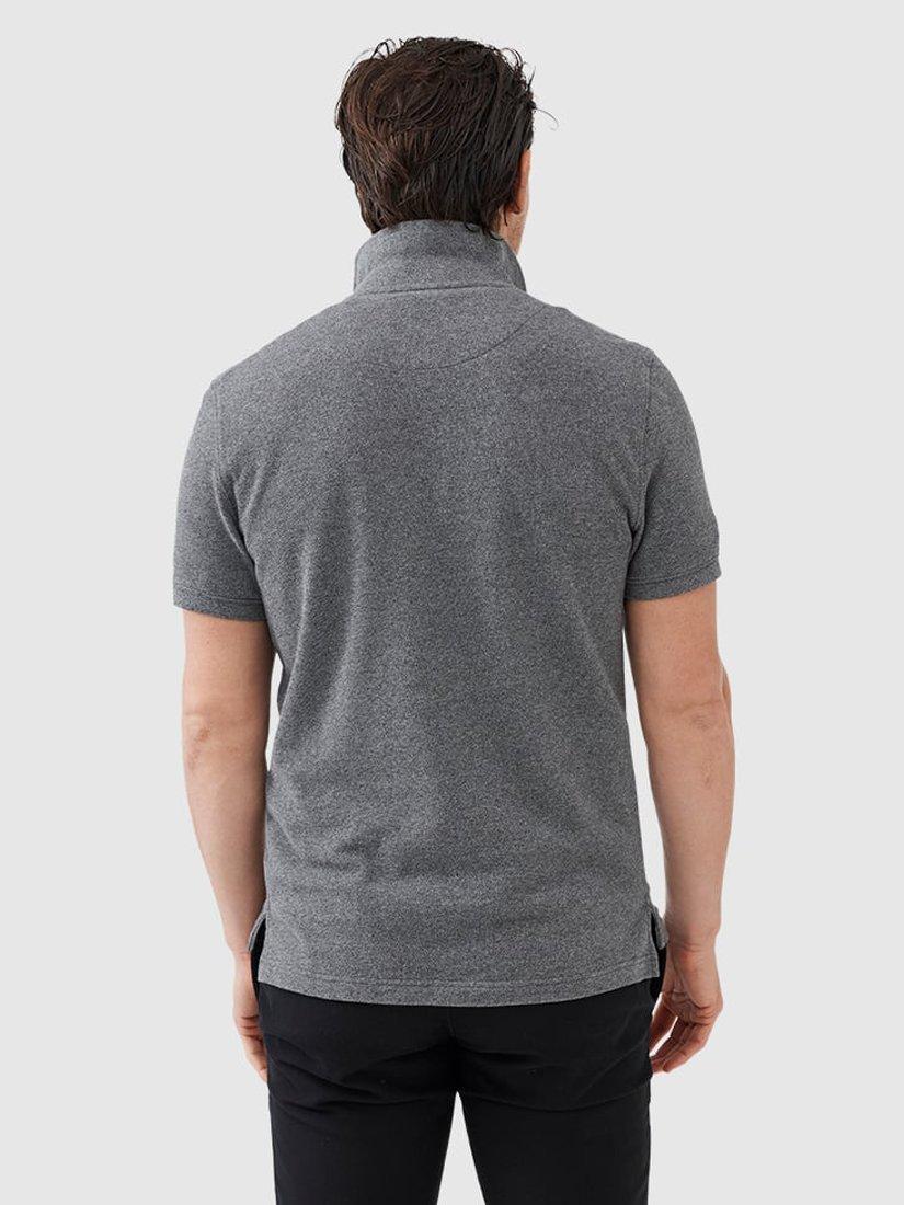 Product image 3 of 5, which shows Rodd & Gunn The Gunn Cotton Slim Fit Short Sleeve Polo Shirt, Tungsten, XS