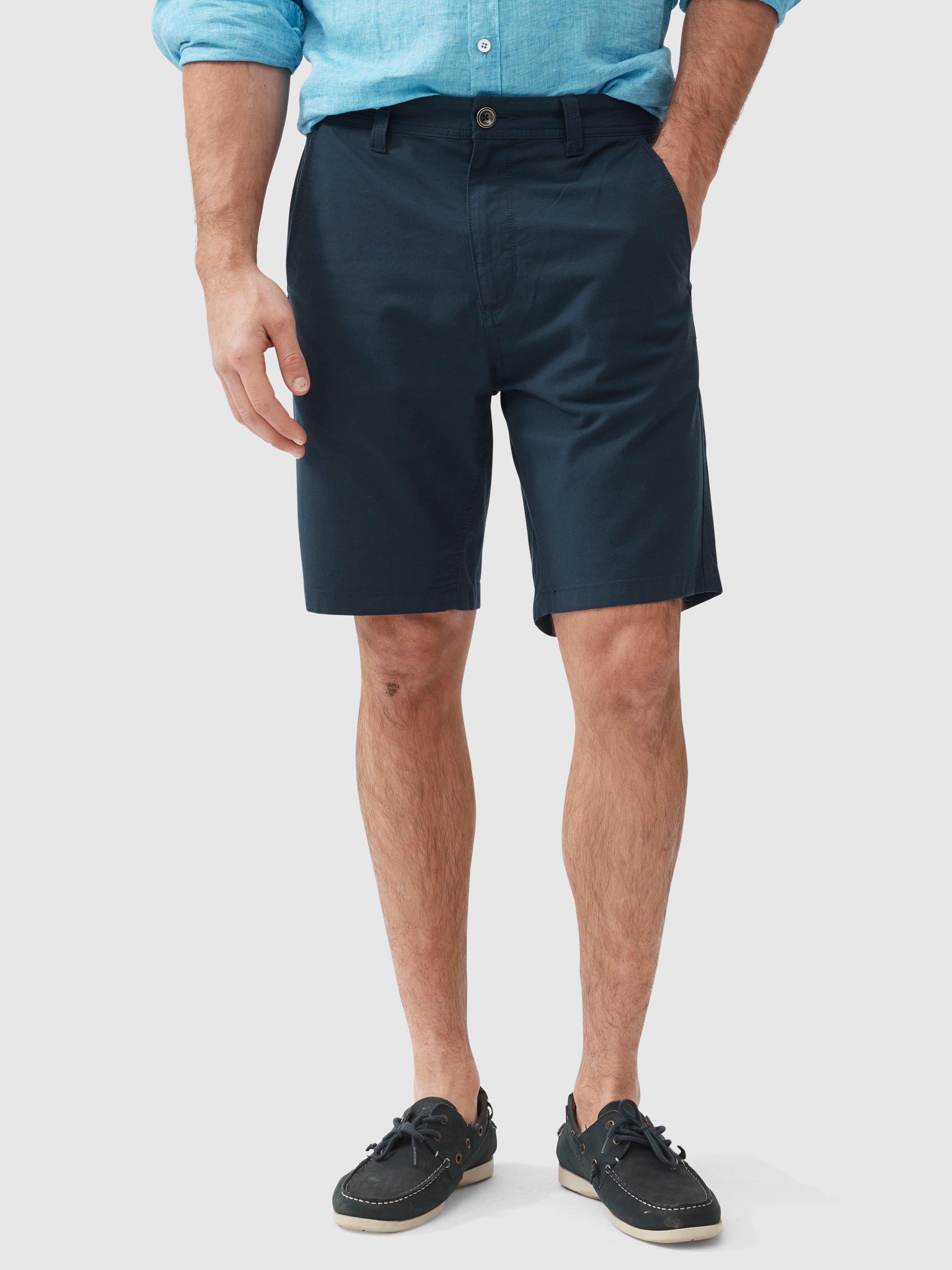 Product image 1 of 4, which shows Rodd & Gunn The Gunn Stretch Cotton 9" Bermuda Shorts, Navy, 28