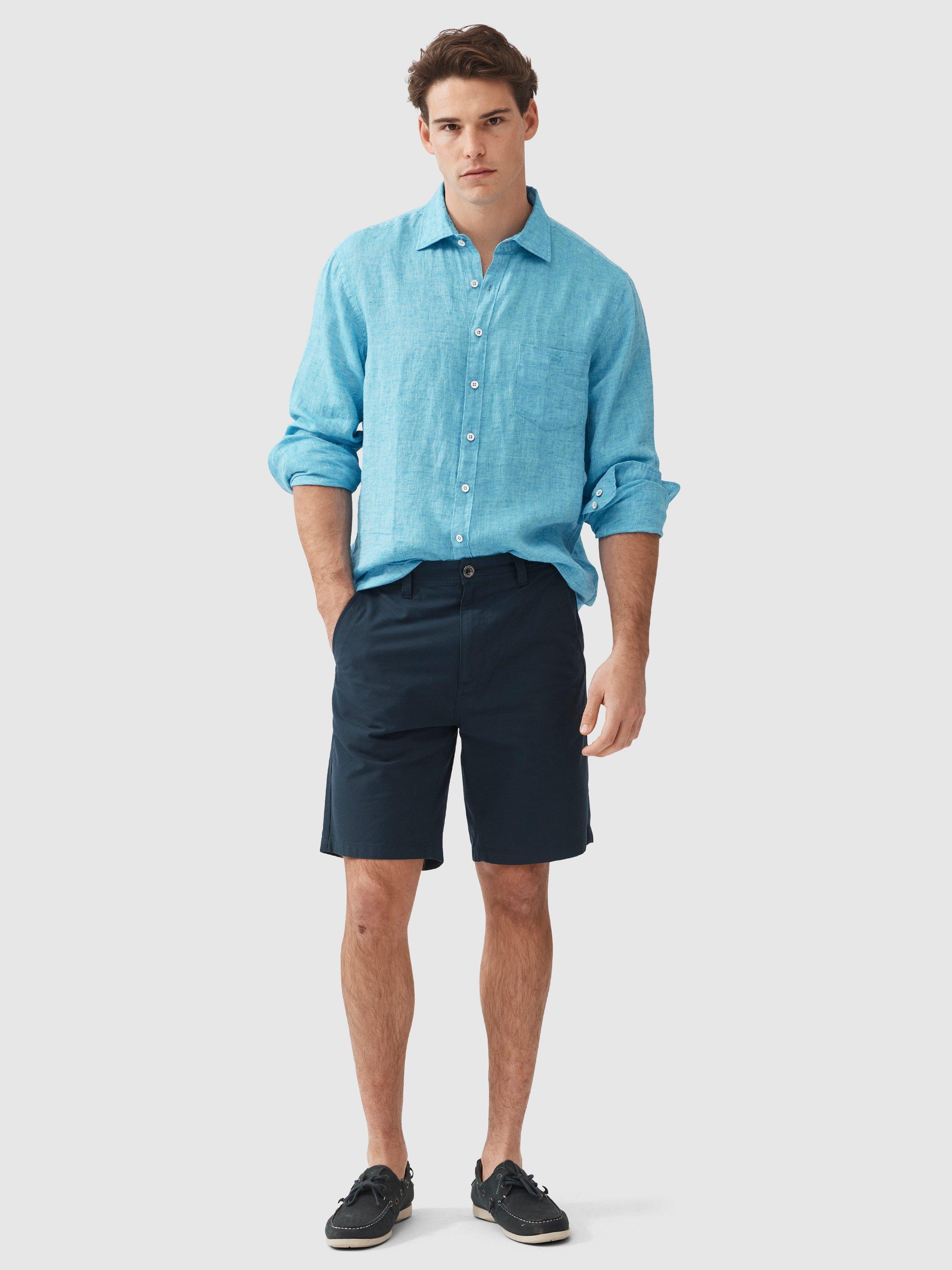 Product image 2 of 4, which shows Rodd & Gunn The Gunn Stretch Cotton 9" Bermuda Shorts, Navy, 28