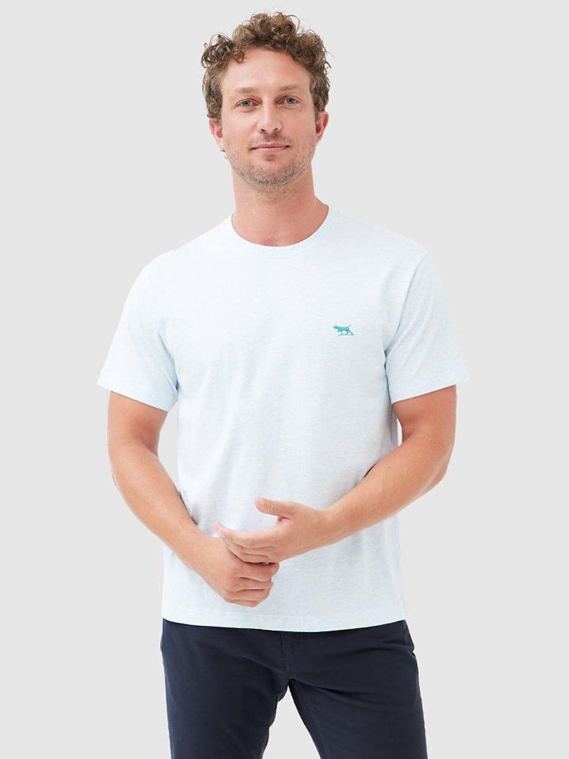 Product image 1 of 5, which shows Rodd & Gunn The Gunn Cotton Slim Fit Short Sleeve T-Shirt, Mist, XXS