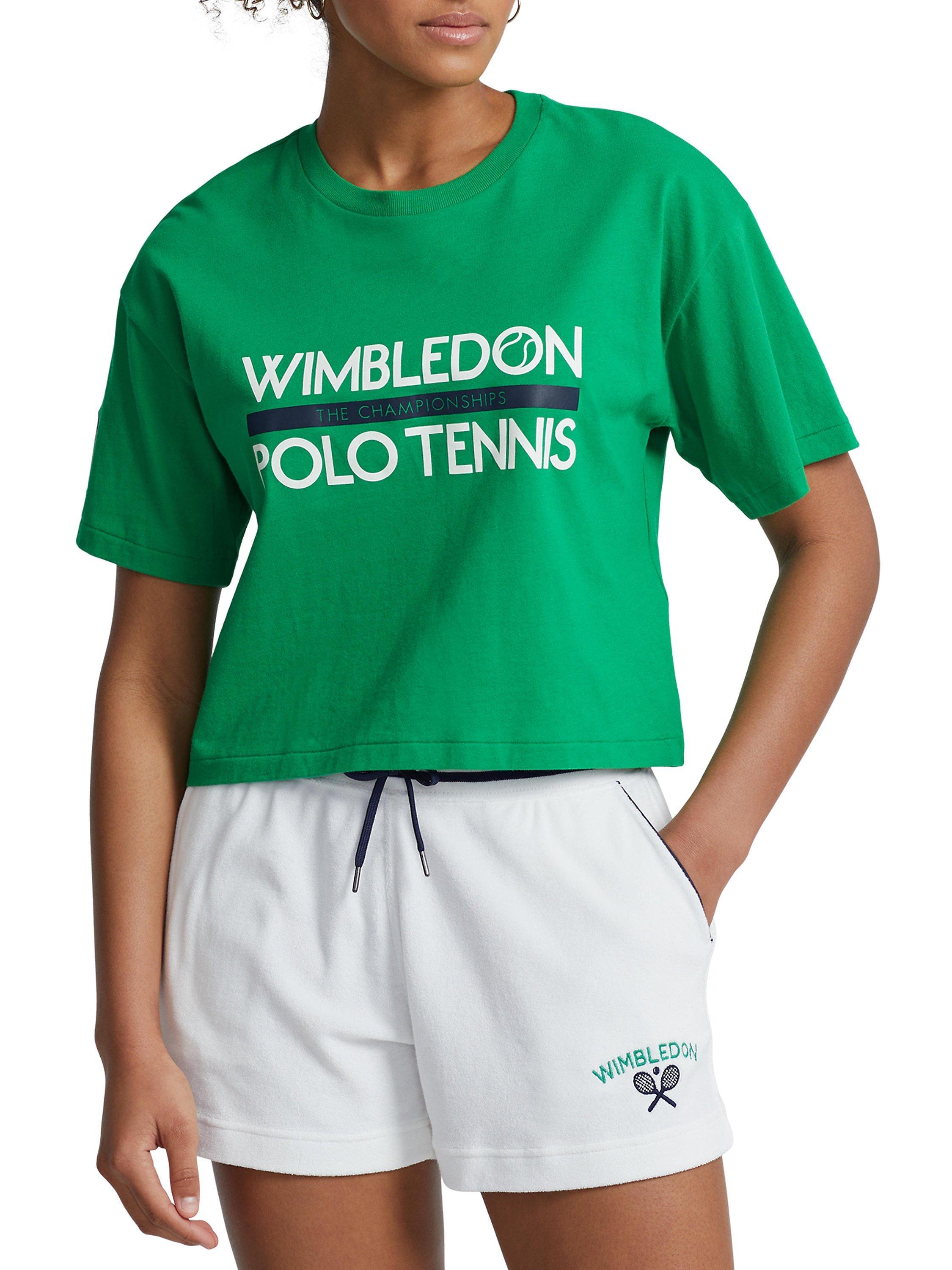 Polo Ralph Lauren X Wimbledon 2023 Cropped T-Shirt, Stem, M