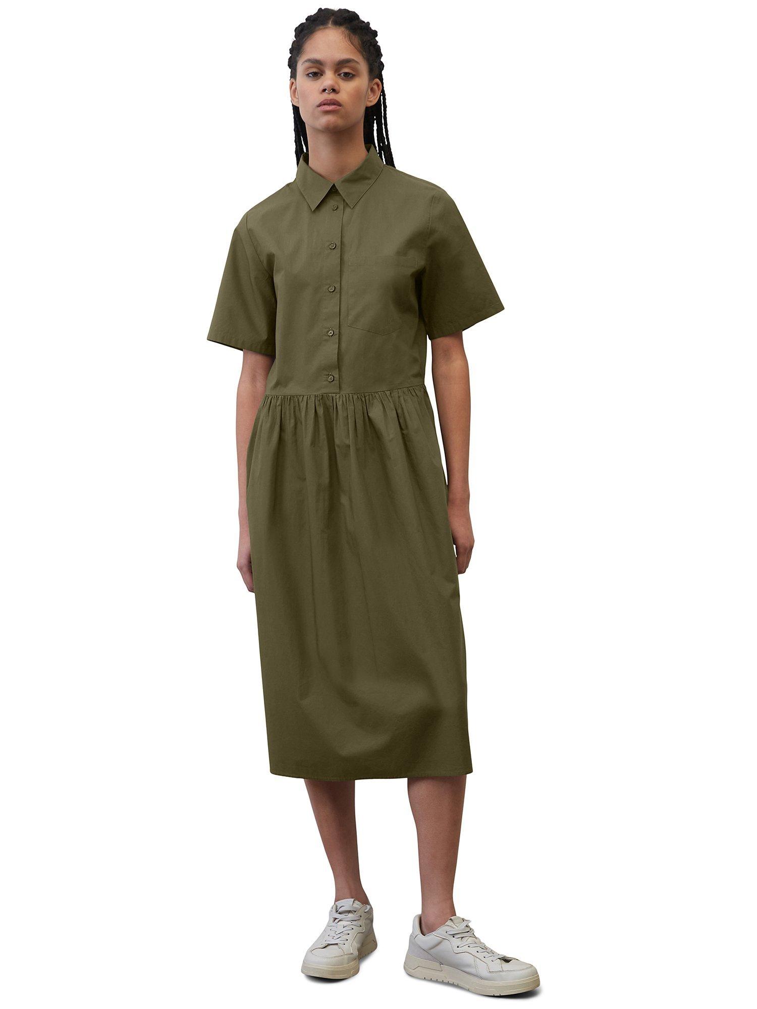 Marc O'Polo Plain Smock Shirt Dress, Dakota Shadow