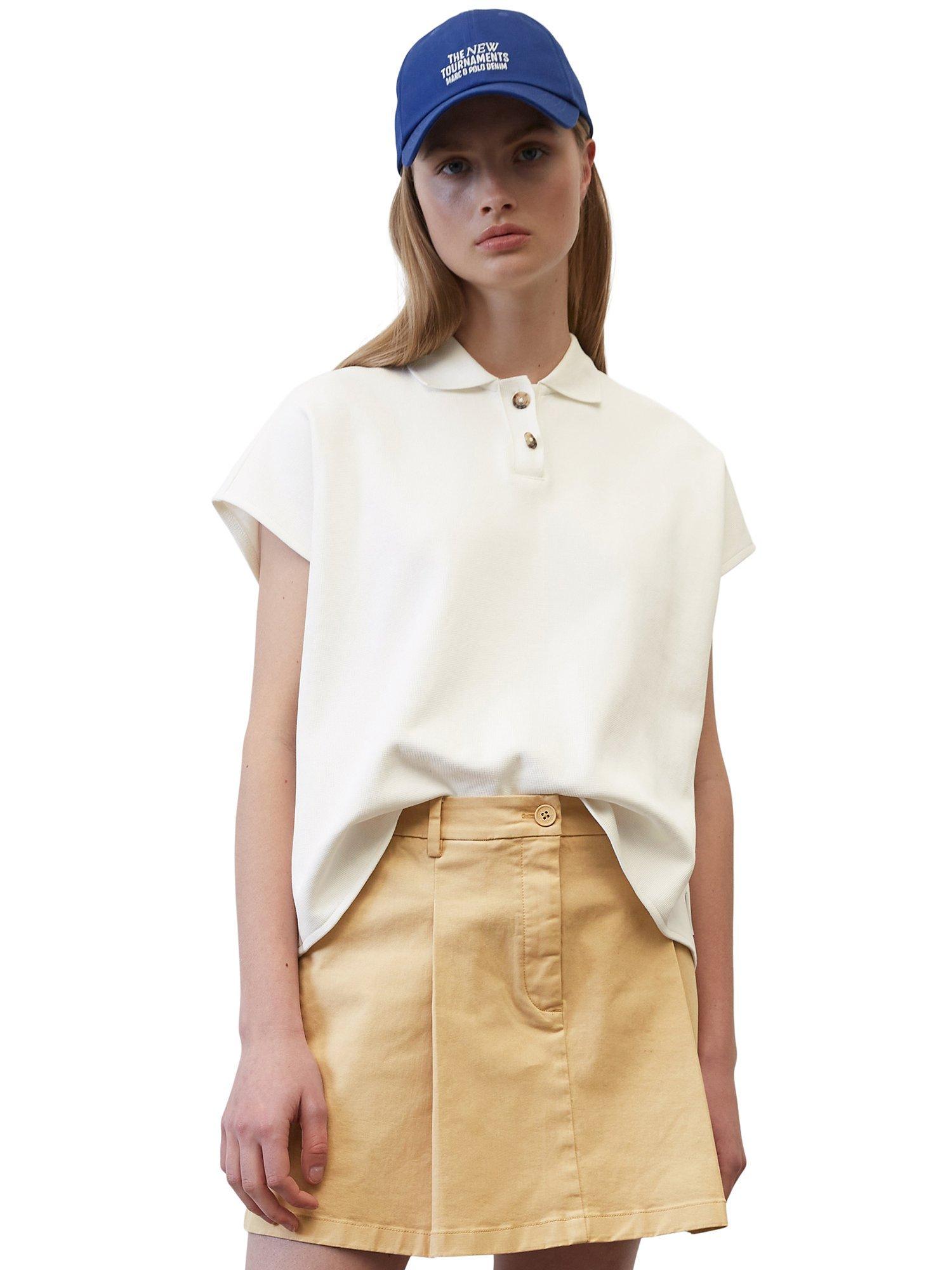Marc O'Polo Oversized Polo Shirt, Scandinavian White
