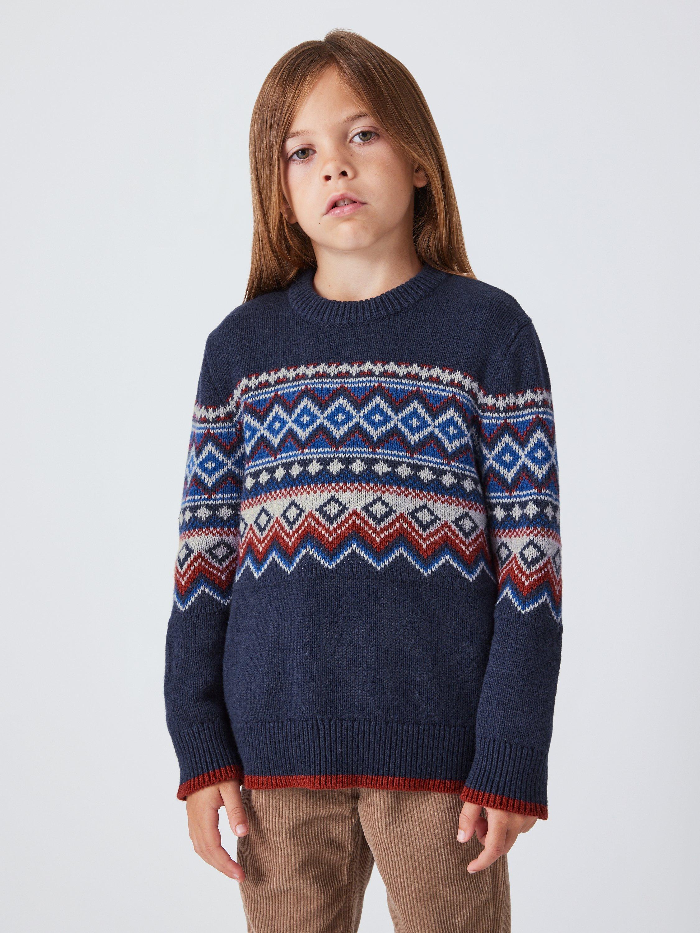 John Lewis Kids' Fair Isle Knit Jumper, Multi