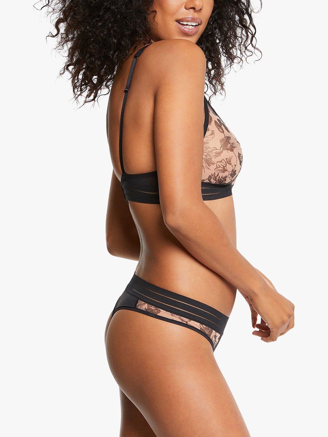 Product image 3 of 4, which shows Maison Lejaby Nufit Garden Tanga Briefs, Gravure Quartz, XXL