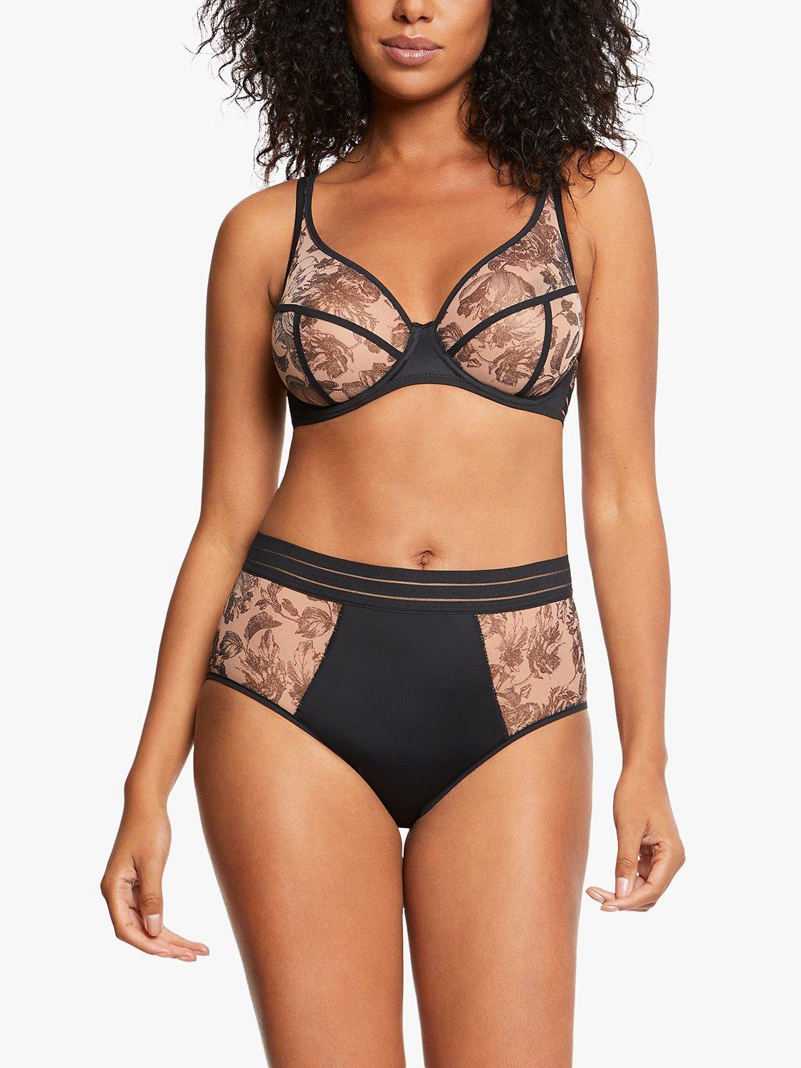 Product image 2 of 4, which shows Maison Lejaby Nufit Garden High Waisted Briefs, Gravure Quartz, XXXL