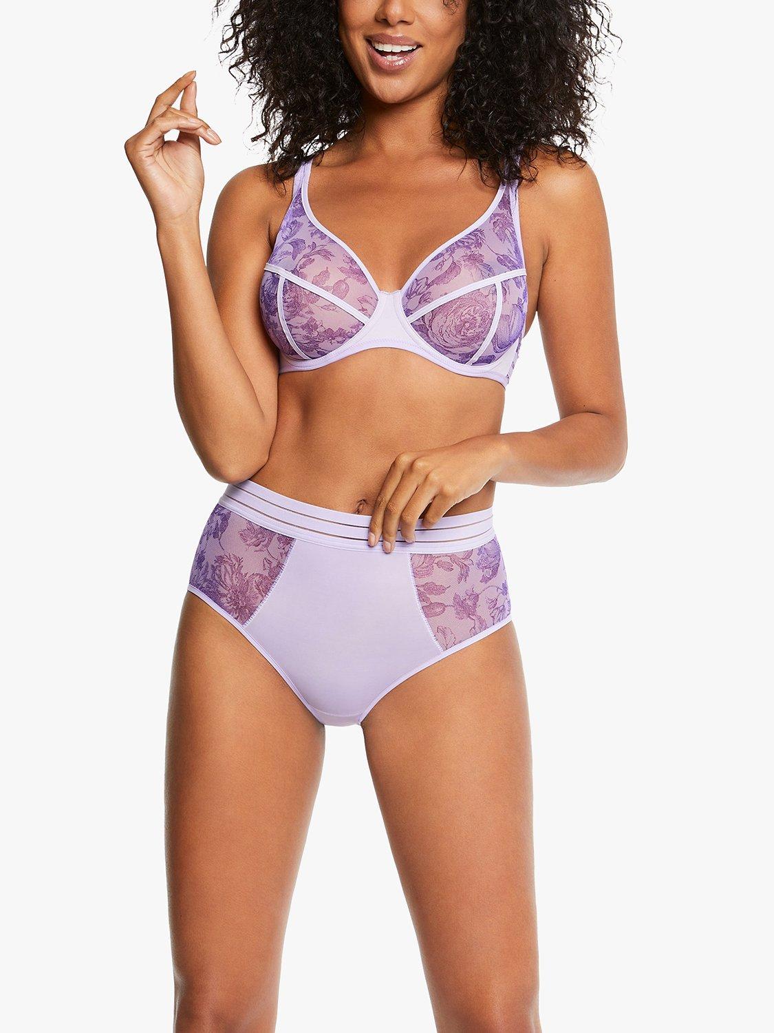 Product image 1 of 4, which shows Maison Lejaby Nufit Garden High Waisted Briefs, Gravure Pensee, XXXL