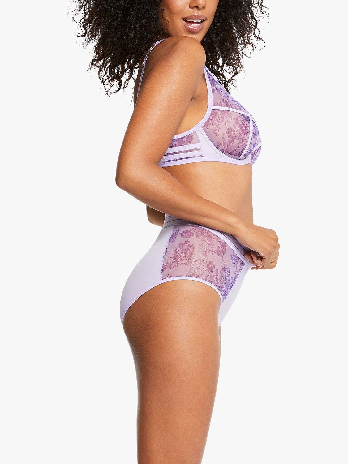 Product image 3 of 4, which shows Maison Lejaby Nufit Garden High Waisted Briefs, Gravure Pensee, XXXL