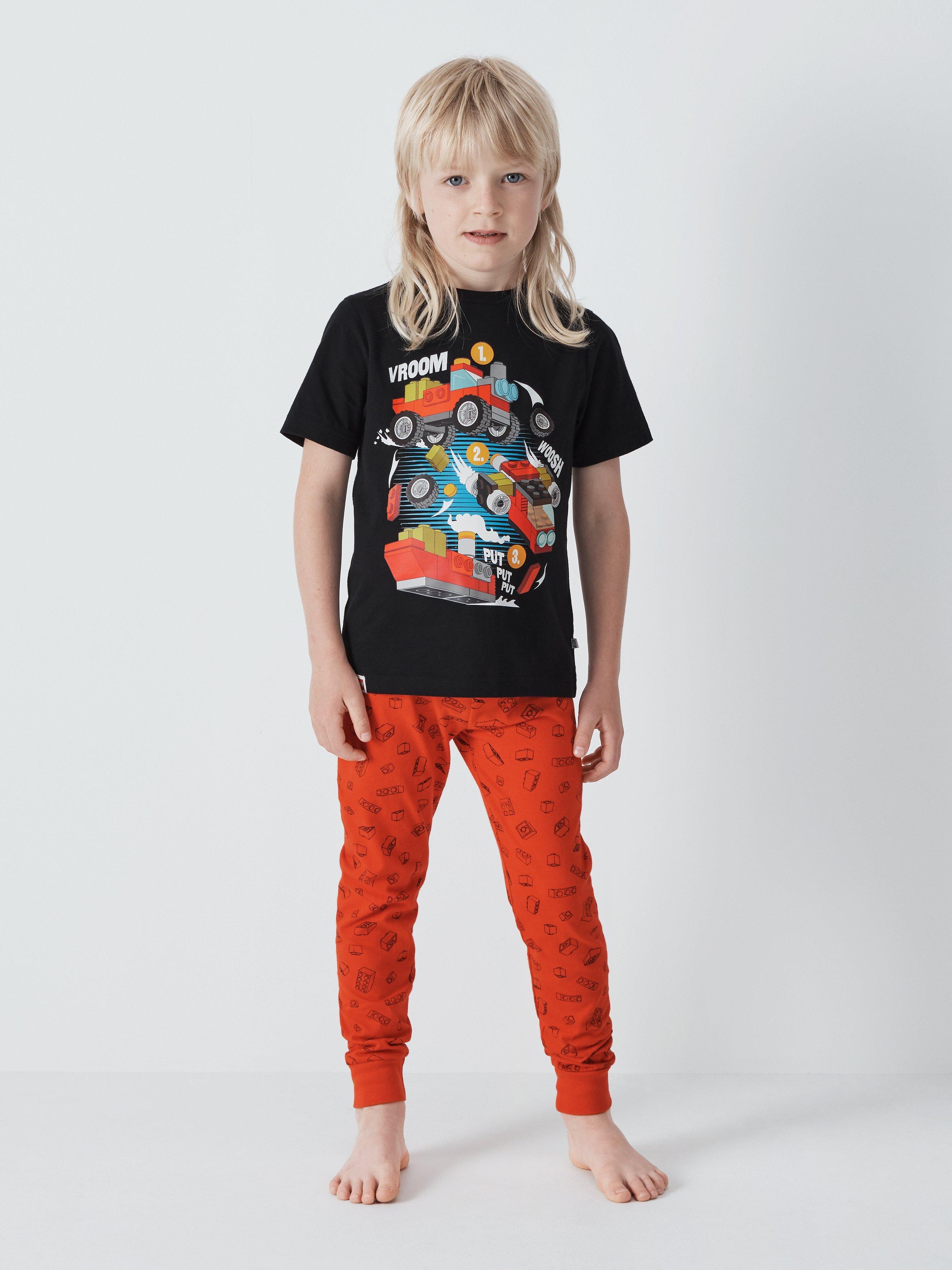 Brand Threads Kids' Lego Iconic Pyjamas, Red/Multi