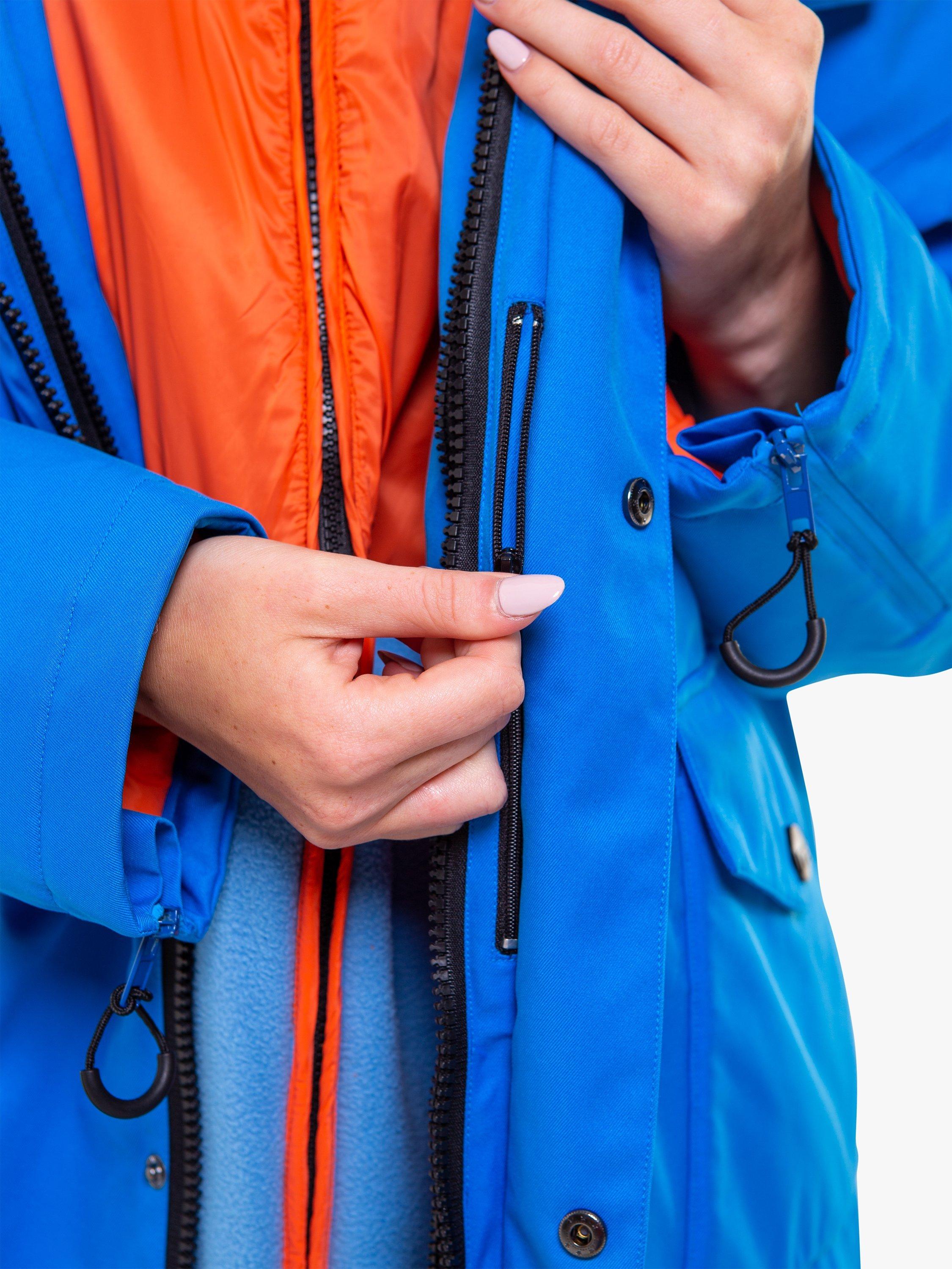 Product image 4 of 10, which shows Red Revolution 3-in-1 Women's Waterproof Parka Jacket, Nixie Blue, M
