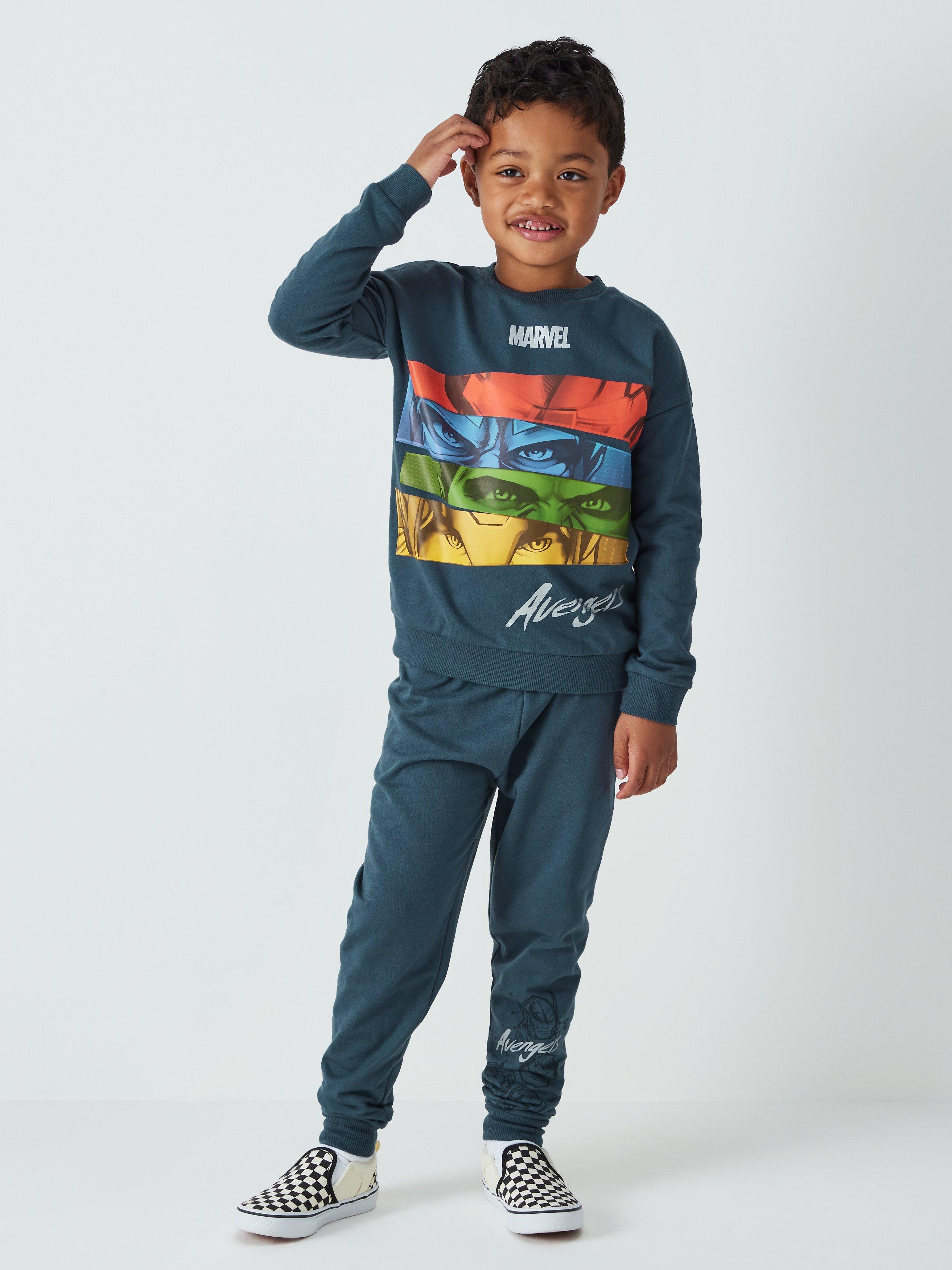 Brand Threads Kids' Marvel Avengers Tracksuit, Dark Blue