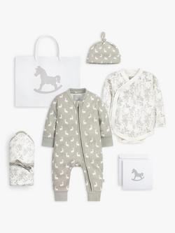 The Little Tailor Welcome Little Baby Gift Set, 4 pieces, White Woodland, White Woodland