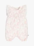 The Little Tailor Baby Muslin Playsuit, Pink Woodland