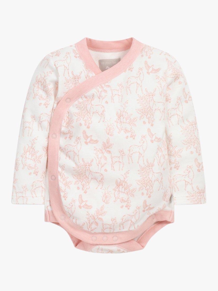 Product image 5 of 10, which shows The Little Tailor Welcome Little Baby Gift Set, 4 pieces, Pink Woodland, 0-3 months