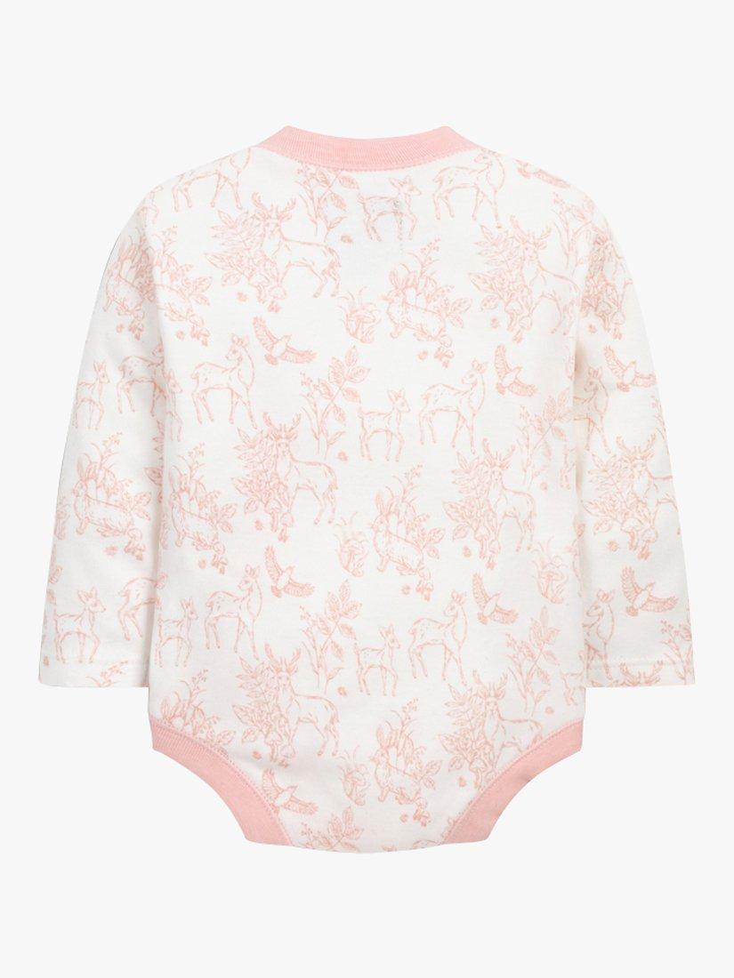 Product image 6 of 10, which shows The Little Tailor Welcome Little Baby Gift Set, 4 pieces, Pink Woodland, 0-3 months