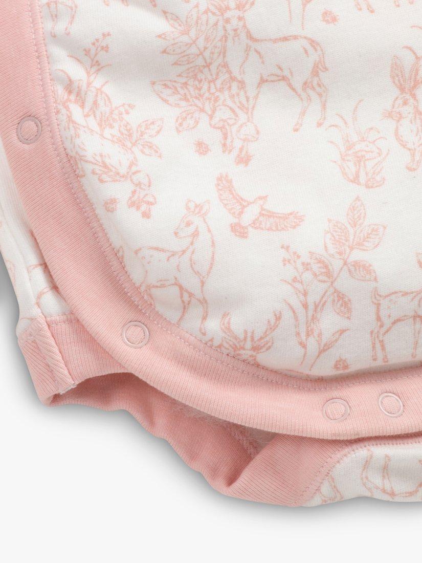 Product image 7 of 10, which shows The Little Tailor Welcome Little Baby Gift Set, 4 pieces, Pink Woodland, 0-3 months