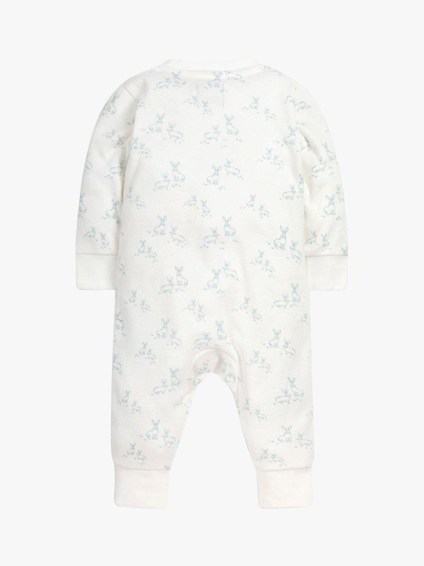 Product image 3 of 10, which shows The Little Tailor Baby Sleepsuit and Bunny Gift Set, Blue Hare, 0-3 months