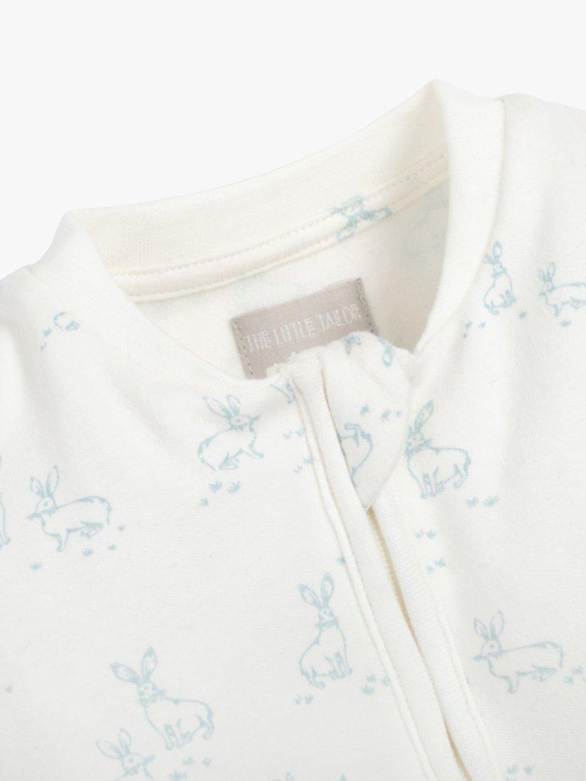 Product image 5 of 10, which shows The Little Tailor Baby Sleepsuit and Bunny Gift Set, Blue Hare, 0-3 months
