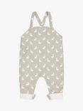 The Little Tailor Baby Hare Print Jersey Dungarees