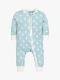 The Little Tailor Baby Hare Print Zip-Through Sleepsuit