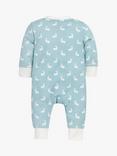 The Little Tailor Baby Hare Print Zip-Through Sleepsuit